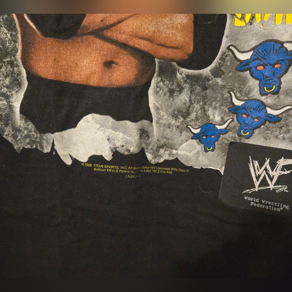 Vintage THE ROCK WWF Layin The Smack Down T Shirt Mens Medium Interactive READ - Picture 4 of 9